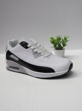 Buty sportowe damskie na płaskim (36-41) D014-316 WHITE/BL/GREY