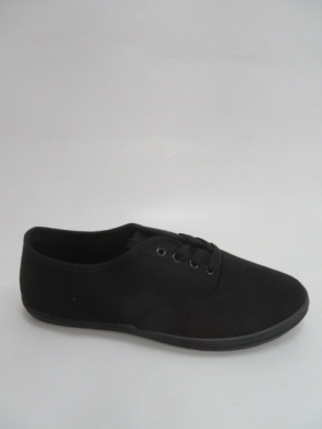 Tenisówki damskie na płaskim (36-41) SYA04 BLK/BLACK