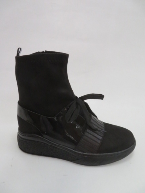 Botki damskie jesienne na płaskim (36-41) AA155-1 BLACK