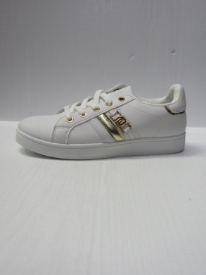Buty sportowe damskie na płaskim (36-41) DD864 WHITE/GOLD