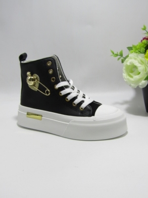 Trampki damskie na płaskim (36-41) YH41 BLACK