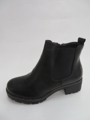 Botki damskie jesienne na obcasie (36-41) B05 PU BLACK