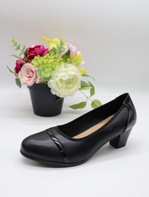 Półbuty damskie na obcasie (36-41) D5698-1 BLACK