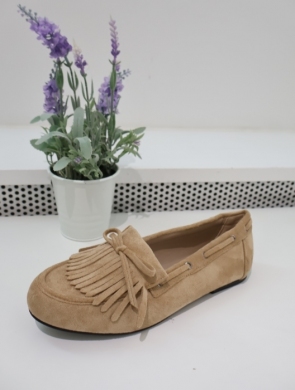 Mokasyny damskie na płaskim (36-41) H8-980 CAMEL