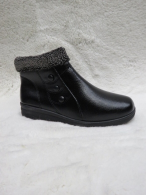 Botki damskie ocieplane na płaskim (36-41) JC311 BLACK