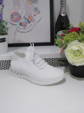 Buty sportowe damskie na płaskim (36-41) TA205 WHITE