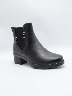 Botki damskie ocieplane na obcasie (36-41) 7113-1 BLACK