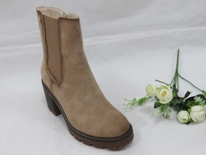 Botki damskie jesienne na obcasie (36-41) KE203 BEIGE