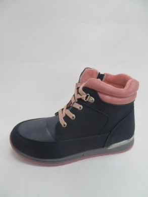 Botki dziewczęce ocieplane (32-37) F828 BLUE/PINK