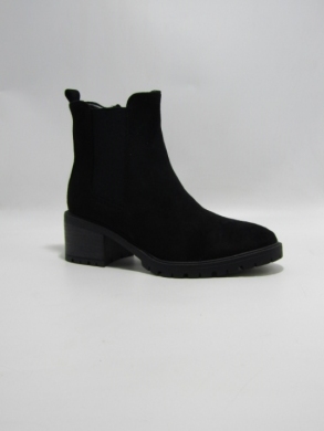 Botki damskie ocieplane na obcasie (36-41) 5691 BLACK