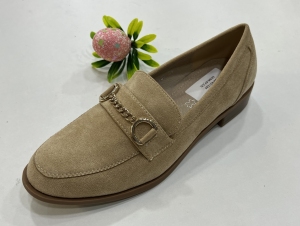 Mokasyny damskie na płaskim (36-41) 28880 CAMEL