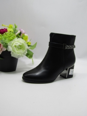 Botki damskie ocieplane na obcasie (36-41) DX2306 BLACK