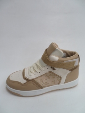 Sneakersy damskie wysokie (36-41) AB909 KHAKI