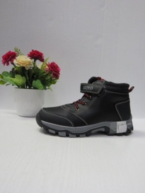 Botki chłopięce ocieplane (32-37) A135 BLACK/RED