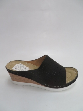 Klapki damskie na koturnie (36-41) N19-571 BLACK
