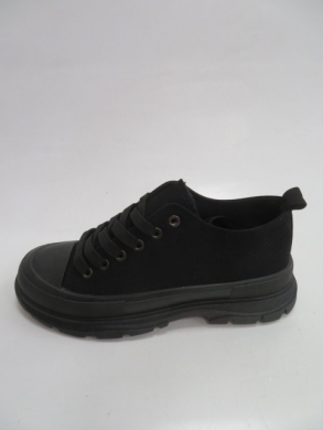 Trampki damskie na koturnie (36-41) LA122 ALLBLACK