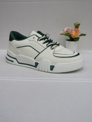 Buty sportowe damskie na płaskim (36-41) FOH-37 WHITE/GREEN