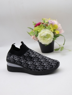 Buty sportowe damskie na koturnie (36-41) FJHY-1 BLACK