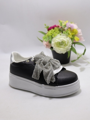 Buty sportowe damskie na płaskim (37-41) EV395 BLACK