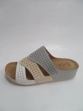 Klapki damskie na płaskim (36-41) 1109 GR/BE/WH