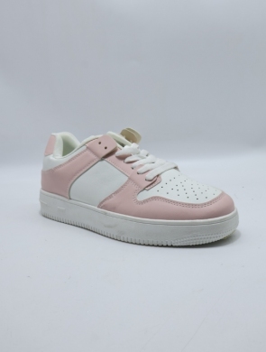 Buty sportowe damskie na płaskim (36-41) 2403-27 WH/PINK
