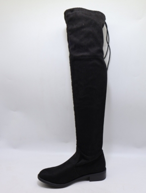 Kozaki damskie na płaskim (36-41) 566-15 BLACK