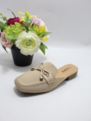 Klapki damskie na płaskim (36-41) 9717 KHAKI