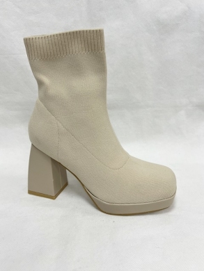 Botki damskie na obcasie (36-41) H8-230 BEIGE