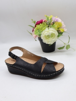 Sandały damskie na koturnie (36-41) 10697-1 BLACK