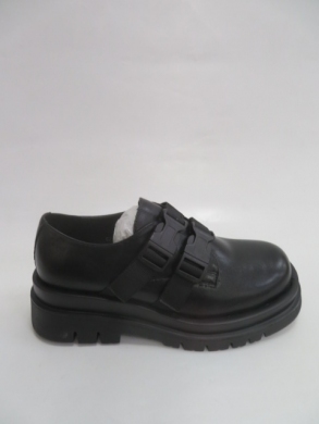 Półbuty damskie na płaskim (36-41) C21-80713 BLACK