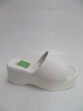 Klapki damskie na koturnie (36-41) 7691 WHITE
