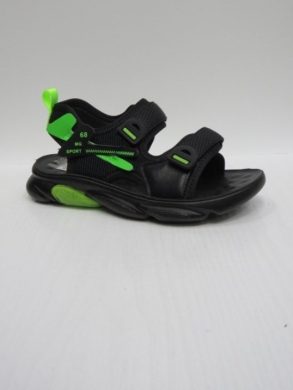 Sandały chłopięce (32-37) D933 BLACK/GREEN