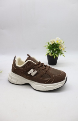 Buty sportowe damskie na płaskim (36-41) 23016 COFFE