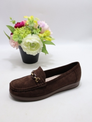 Mokasyny damskie na płaskim (36-41) 5439 BROWN