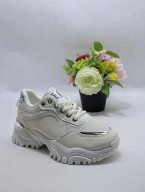 Buty sportowe damskie na płaskim (36-41) D232-3 WHITE