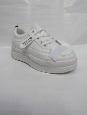 Buty sportowe damskie na płaskim (36-41) 36800-28 WHITE/BLACK