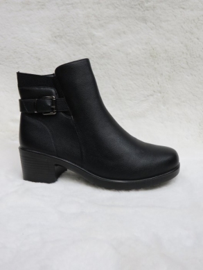 Botki damskie ocieplane na obcasie (36-41) JF55 BLACK