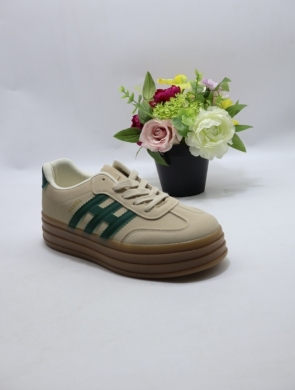 Buty sportowe damskie na płaskim (36-41) ZL-16 BE/GREEN