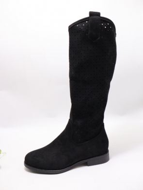 Kozaki damskie na płaskim (36-41) H259-1 BLACK