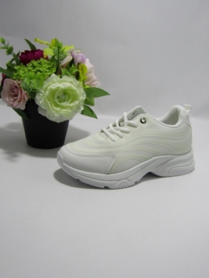 Buty sportowe damskie na płaskim (36-41) J-183 WHITE