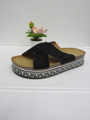 Klapki damskie na koturnie (36-41) 202-1 BLACK