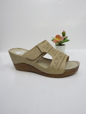 Klapki damskie na koturnie (36-41) S8916 BEIGE