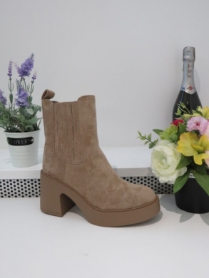 Botki damskie na obcasie (36-41) 9527 KHAKI