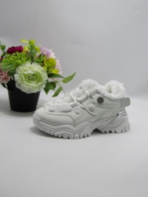 Buty sportowe damskie ocieplane (36-41) AF23-227 WHITE