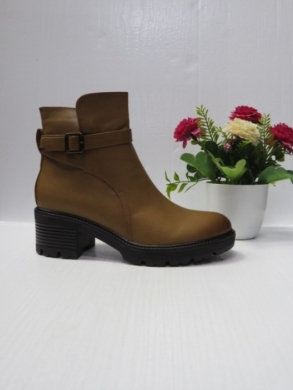 Botki damskie ocieplane na obcasie (36-41) 1354 BROWN
