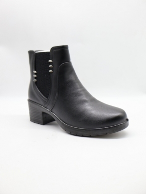 Botki damskie ocieplane na obcasie (37-42) 7113-1 BLACK
