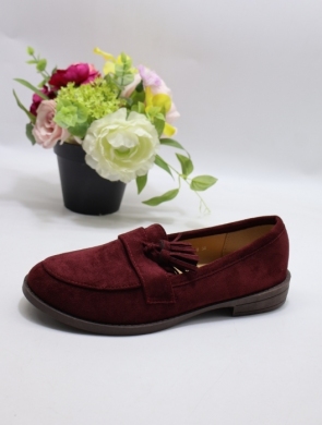 Mokasyny damskie na płaskim (36-41) H8-966 WINE