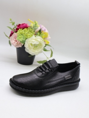 Półbuty damskie na płaskim (36-41) L710 BLACK