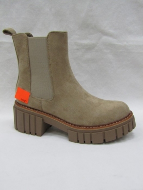 Botki damskie ocieplane na obcasie (36-41) C801 KHAKI
