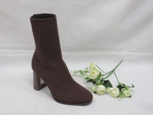 Kozaki damskie jesienne na obcasie (36-41) QT60 BROWN